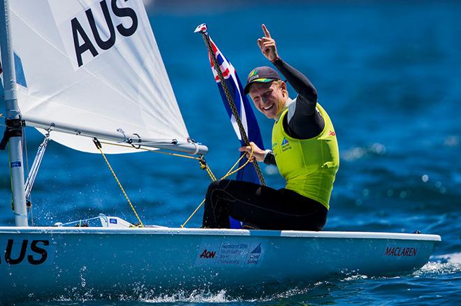 Laser Radial Boys  - Finnian Alexander - 2016 Aon Youth Sailing World Championships © Pedro Martinez / Sailing Energy / World Sailing